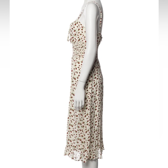 Reformation Genie Midi Dress Marion Rose Size 8 - Picture 12 of 15